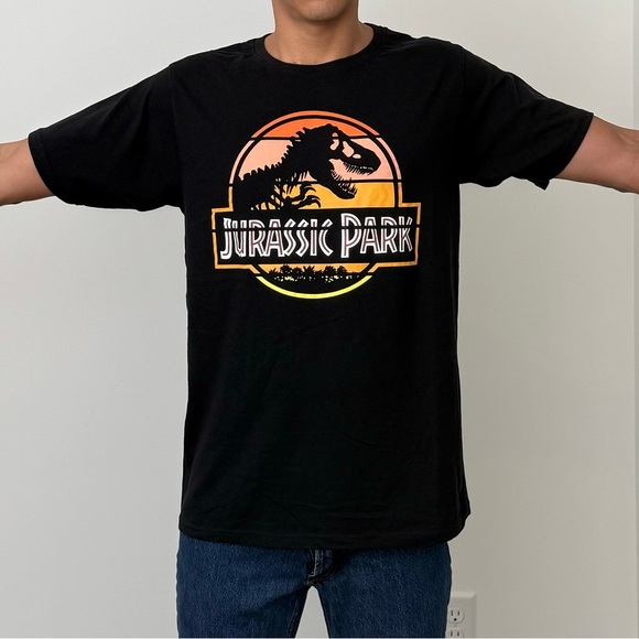 JurassicPark Black T-Shirt Large - Picture 2 of 5